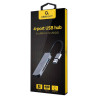 Hub USB Cablexpert 4-port (1 x USB 3.1 + 3 x USB 2.0) Prateado
