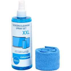 Conjunto de limpeza de tela Grundig 350ml + pano de microfibra para monitores de TV Comprimidos