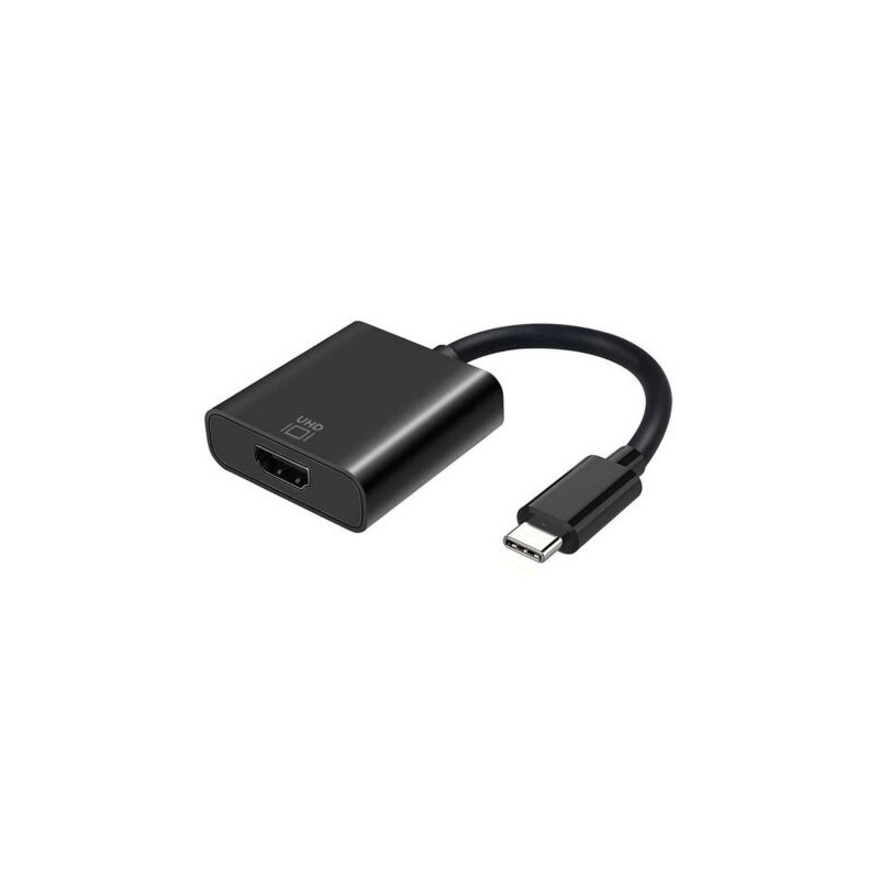 Conversor USB-C para HDMI 4K@60Hz, USB-C/M-HDMI/H, Preto, 15 cm