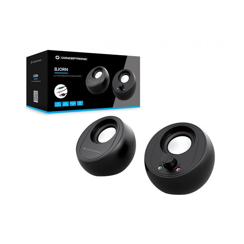 Colunas Conceptronic Bluetooth 2.0 2x Jack USB 10W