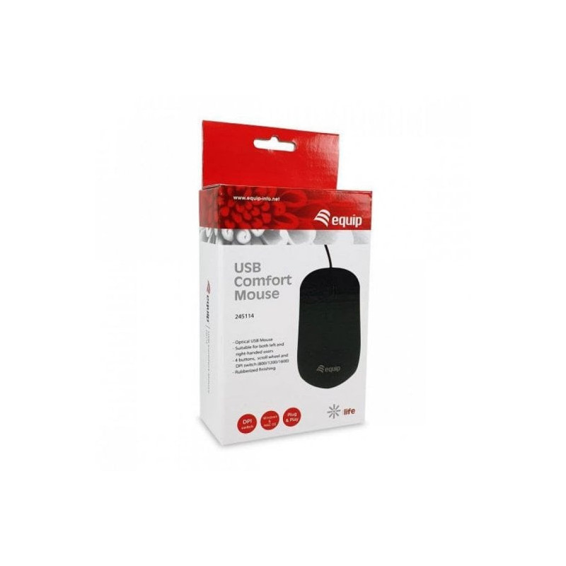 Rato Equip Life Comfort 1600dpi Preto USB