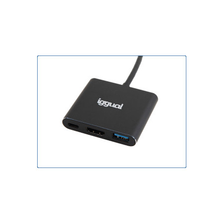 HUB Type-C 3 em 1 HDMI USB 3.0 PD100W Igual